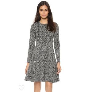 NEW Lela Rose Reversible Fit & Flare Print Dress